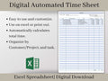 Employee Time Sheet | Automated Excel File and PDF Printouts | 5 Colors Included