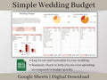 Digital Wedding Budget Planner, Google Sheets Template, Easy to Use Wedding Spreadsheet