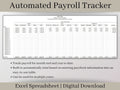 Automated Payroll Report, easy to use employee payroll template, summarize each payroll check into one report, excel payroll spreadsheet