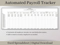 Automated Payroll Report, easy to use employee payroll template, summarize each payroll check into one report, excel payroll spreadsheet
