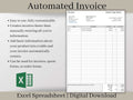 Easy Invoice Form, Excel Invoice Template, Professional Invoice Spreadsheet in Five Colors