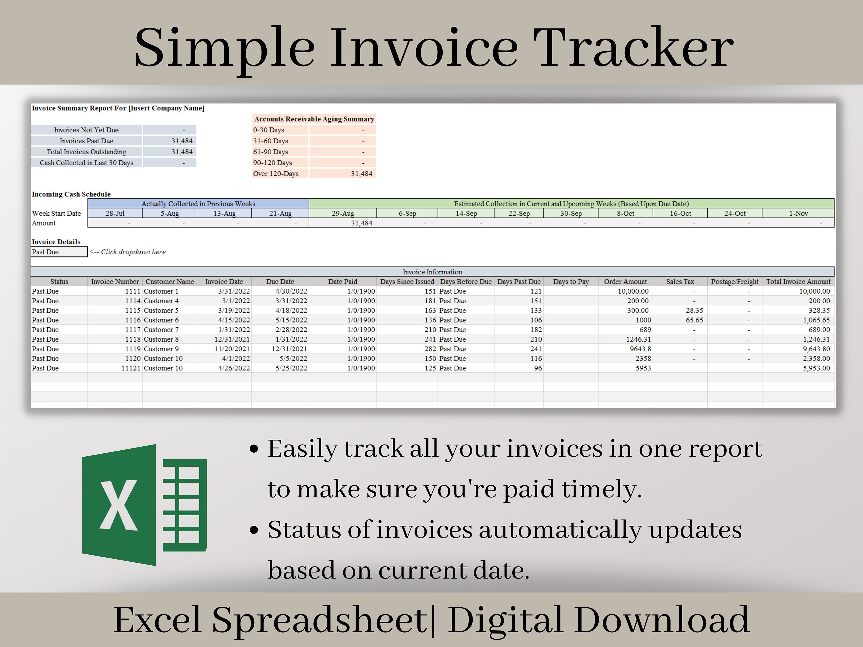tracking sheet excel template