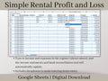Rental Income Statement Spreadsheet and bank reconciliation tool, Excel Template , Landlord Profit and Loss, Great for Airbnb and Vrbo