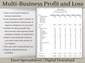 Multi-Business Profit and Loss Spreadsheet, Excel Small Business Template, Perfect income and expense tracker for multiple businesses.