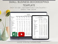 Small Business Bookkeeping Template | Profit and Loss Excel Spreadsheet | Income and Expense Tracker | Sales Tracker and Business Budget