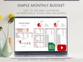 Monthly Budget Spreadsheet, Google Sheets Budget Planner Template, Easily Monitor Your Personal Finances and Start Saving