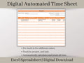 Employee Time Sheet | Automated Excel File and PDF Printouts | 5 Colors Included