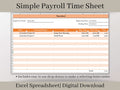 Employee Time Sheet | Automated Excel File and PDF Printouts | 5 Colors Included