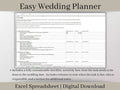 Easy Wedding Planner, Excel Wedding Template, Wedding Budget Spreadsheet, Wedding Checklist, Wedding Guest List, Wedding Seating Chart