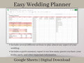 Easy Wedding Planner, Google Sheets Wedding Spreadsheet, Wedding Budget Spreadsheet, Wedding Checklist, Wedding Guest List and Seating Chart