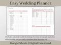 Easy Wedding Planner, Google Sheets Wedding Spreadsheet, Wedding Budget Spreadsheet, Wedding Checklist, Wedding Guest List and Seating Chart