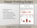 Digital Wedding Budget Planner, Google Sheets Template, Easy to Use Wedding Spreadsheet