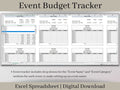 Event Budget Tracker, Excel Template, Track Budgeted and Actual Expenses on Multiple Events, Great for Event Planners