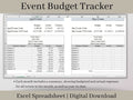 Event Budget Tracker, Excel Template, Track Budgeted and Actual Expenses on Multiple Events, Great for Event Planners