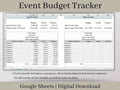 Event Budget Expense Tracker, Google Sheets Template, Track Budgeted and Actual Expenses on Multiple Events, Great for Event Planners