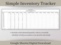 Inventory Tracker, Inventory Management Spreadsheet, Sheets Spreadsheet, Track sales, purchases, and quantities on hand for your items.