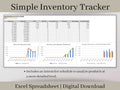 Inventory Tracker, Inventory Management Spreadsheet, Excel Template, Track sales, purchases, profit, and quantities on hand for your items.