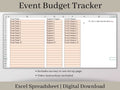 Event Budget Expense Tracker, Excel Template, Track Budgeted and Actual Expenses on Multiple Events, Great for Event Planners