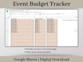 Event Budget Expense Tracker, Google Sheets Template, Track Budgeted and Actual Expenses on Multiple Events, Great for Event Planners