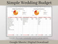 Digital Wedding Budget Planner, Google Sheets Template, Easy to Use Wedding Spreadsheet