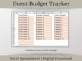 Event Budget Tracker, Excel Template, Track Budgeted and Actual Expenses on Multiple Events, Great for Event Planners