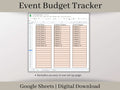 Event Budget Expense Tracker, Google Sheets Template, Track Budgeted and Actual Expenses on Multiple Events, Great for Event Planners