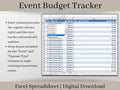 Event Budget Expense Tracker, Excel Template, Track Budgeted and Actual Expenses on Multiple Events, Great for Event Planners