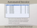 Easy Invoice Form, Excel Invoice Template, Professional Invoice Spreadsheet in Five Colors