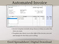 Easy Invoice Form, Excel Invoice Template, Professional Invoice Spreadsheet in Five Colors