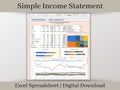 Simple Personal Budget Spreadsheet, Excel Budget Template, Easily Track Your Income and Expenses