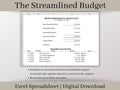 Monthly Digital Budget Planner Spreadsheet, Excel Template, Easy to use income and expense tracker with bank reconciliation tool..