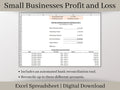 Small Business Bookkeeping Template | Profit and Loss Excel Spreadsheet | Income and Expense Tracker | Sales Tracker and Business Budget