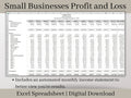 Small Business Bookkeeping Template | Profit and Loss Excel Spreadsheet | Income and Expense Tracker | Bank Reconciliation Tool and Budget