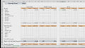 Profit and Loss and Monthly Budget Spreadsheet.  Excel template. Track your business and personal income and expenses in one spreadsheet.