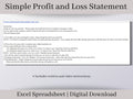 Automated Profit and Loss Statement, Excel Template, Easy to Use Bookkeeping Spreadsheet for Your Small Business or Side Hustle