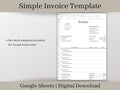 Simple Invoice Template Download, Google Sheets Spreadsheet, A perfect, easy-to-use template for small businesses or side hustles.