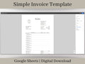 Simple Invoice Template Download, Google Sheets Spreadsheet, A perfect, easy-to-use template for small businesses or side hustles.