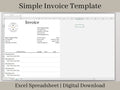 Simple Invoice Template Download, Google Sheets Spreadsheet, A perfect, easy-to-use template for small businesses or side hustles.