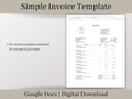 Simple Invoice Template, Google Docs Template Download, A perfect, easy-to-use template for small businesses or side hustles.