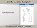 Simple Invoice Template Download, Microsoft Word Document, A perfect, easy-to-use template for small businesses or side hustles.