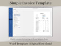 Simple Invoice Template Download, Microsoft Word Document, A perfect, easy-to-use template for small businesses or side hustles.