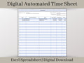 Employee Time Sheet | Automated Excel File and PDF Printouts | 5 Colors Included