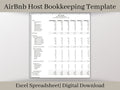 AirBnb Bookkeeping Spreadsheet, Excel Template, Small Business Accounting Template, Profit and Loss Statement, Easy Expense Tracker