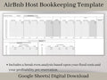 AirBnb Host Bookkeeping Spreadsheet, Google Sheets, Small Business Accounting Template, Profit and Loss Statement, Easy Expense Tracker