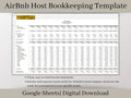 AirBnB Rental Income Statement, Google Sheets Spreadsheet, Track Monthly and Annual Income and Expenses for your Rental Company!