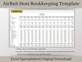 AirBnB Rental Income Statement, Excel Template Spreadsheet, Track Monthly and Annual Income and Expenses for your Rental Company!