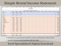 Rental Income Statement Spreadsheet, Landlords Template for Google Sheets, Rental Profit and Loss, Great for rental property & AirBNB hosts