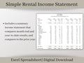 Rental Income Statement Spreadsheet, Landlords Template for Google Sheets, Rental Profit and Loss, Great for rental property & AirBNB hosts