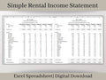 Rental Income Statement Spreadsheet, Landlords Template for Google Sheets, Rental Profit and Loss, Great for rental property & AirBNB hosts