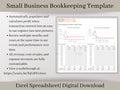 Small Business Bookkeeping Spreadsheet, Excel Template, Easy Accounting Spreadsheet, Profit and Loss Statement, Easy Expense Tracker